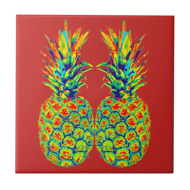 Ananaspop Art Kakelplatta (Framsidan)