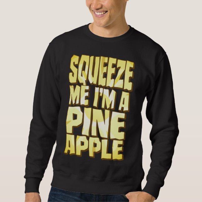Ananassafrukter Funny Halloween Fruit Segce Sque Lång Ärmad Tröja (Framsida)