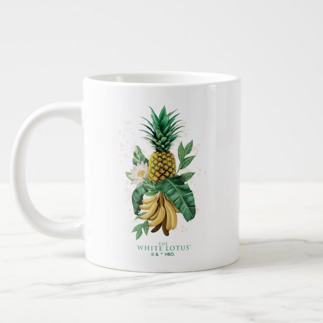 Ananassesvit vid vit Lotus Jumbo Mugg (Vänster)