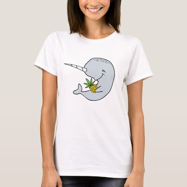 Ananasskjorta för damer Narwhal Tröja (Framsida)