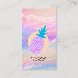 Ananassle Pastel HoloGraph valfri serviceverksamhe Visitkort