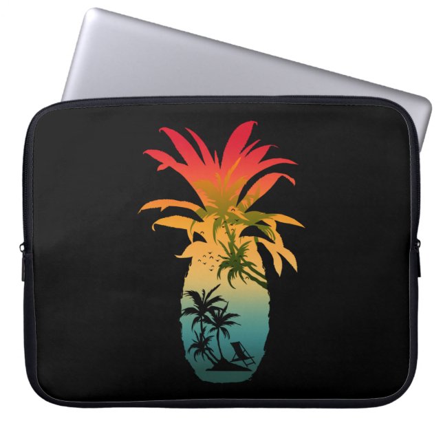 ANANASSOLNEDGÅNG LAPTOP FODRAL (Framsidan)