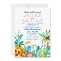 Ananasstrand handflatan tropiska bröllop