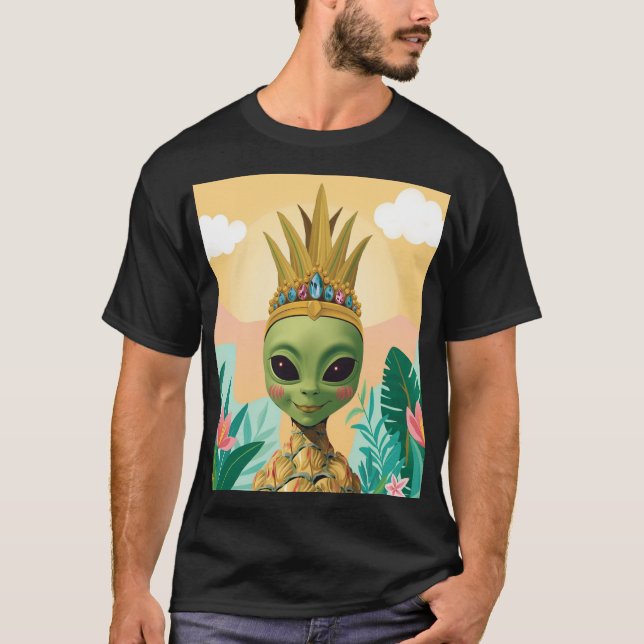 Ananasutomling – Tropisk Rollig Fruktkonst T Shirt (Framsida)
