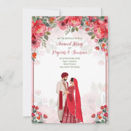 Anand Karaj Inbjudan, Sikh bröllopsinbjudan Inbjudningar