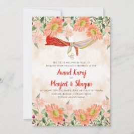 Anand Karaj-inbjudan & Sikh bröllopskort Inbjudningar