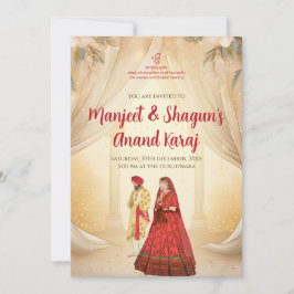 Anand Karaj-inbjudningar & Sikh bröllopsinbjudning Inbjudningar