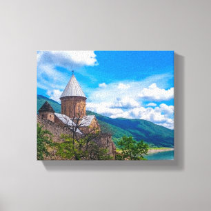 Ananuri Castle Georgia Aragvi Caucuses Mountains Canvastryck