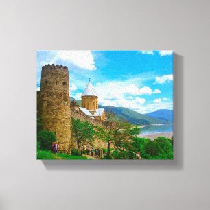 Ananuri Castle Georgia Aragvi Caucuses Mountains Canvastryck