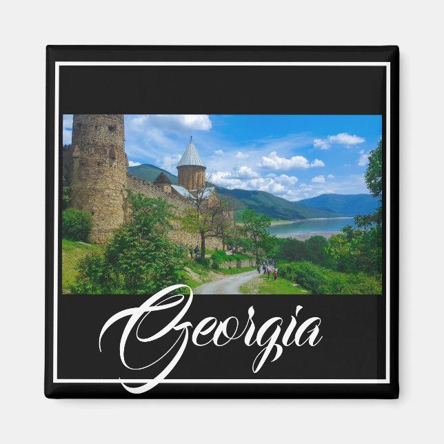 Ananuri Castle Georgia Aragvi Caucuses Mountains Magnet (Framsidan)