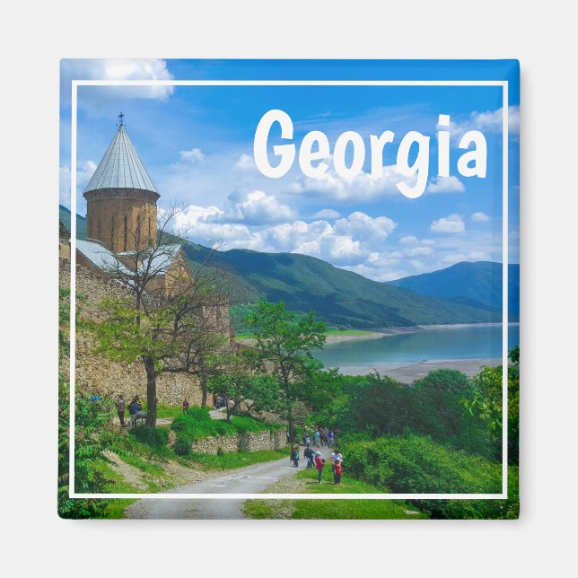 Ananuri Castle Georgia Aragvi Caucuses Mountains Magnet (Framsidan)
