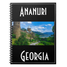 Ananuri Georgia Caucuses bergens Castle Nature Anteckningsbok