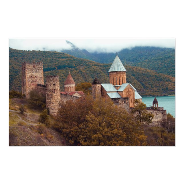 Ananuri kloster Georgia Fototryck (Framsidan)