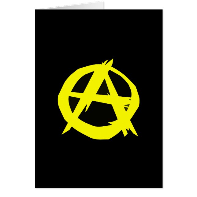 Anarcho Capitalism Black and Gult Flagga Hälsningskort (Framsidan)