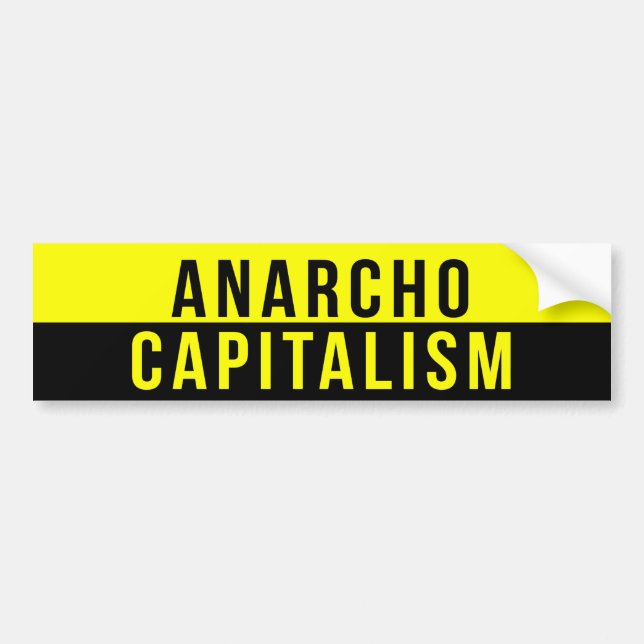 Anarcho Capitalism Bumper Sticker Bildekal (Framsidan)