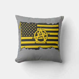 Anarcho-Capitalist Flag USA  Black & Gold flag Kudde