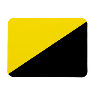 Anarcho kapitalism flagga anarchy symbol black yel magnet