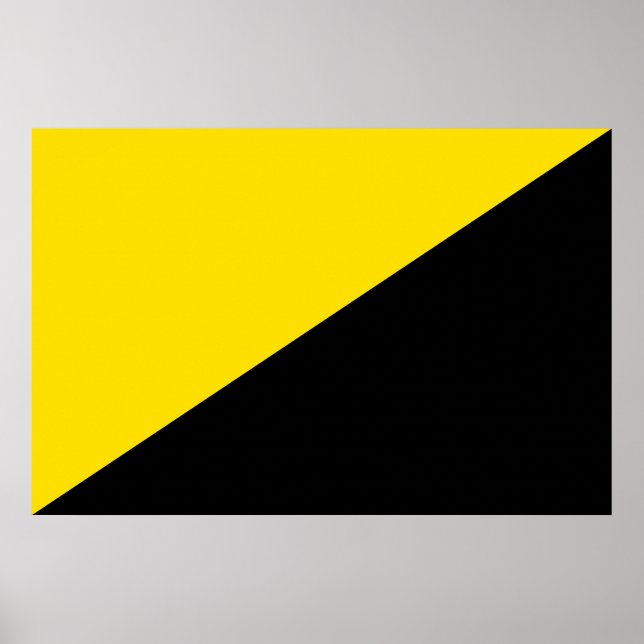 Anarcho kapitalism flagga anarchy symbol black yel poster (Framsidan)