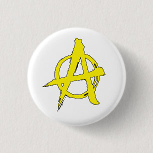 Anarcho-kapitalism knäppas det gula anarkisymbole knapp