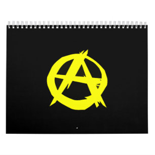 Anarcho kapitalismsvart och gul flagga kalender