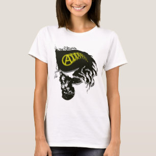 Anarcho kapitalistisk söndersliten flagga med t shirt
