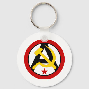 Anarcho-kommunist logotyp nyckelring