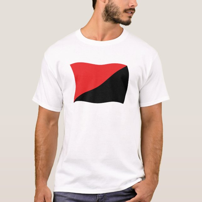 Anarcho-Syndicalism Flagga Shirt T-shirt (Framsida)