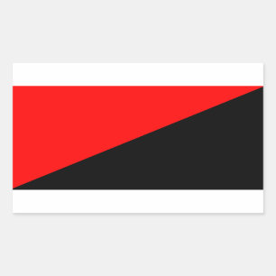 Anarcho-Syndicalist Flagga Sticker Rektangulärt Klistermärke