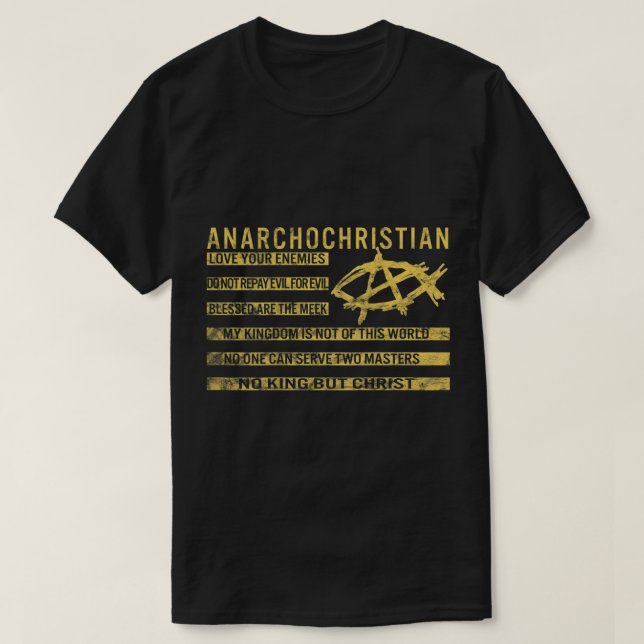 AnarchoChristian  No King But Christ  Christian Fl T Shirt (Design framsida)