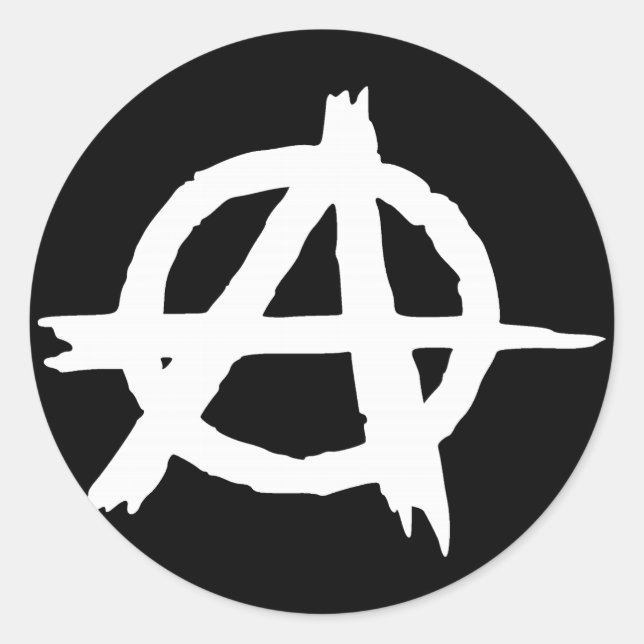 Anarchy Black Runt Klistermärke (Framsida)