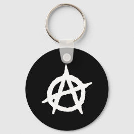 Anarchy - Black White - Emo - Keychain Nyckelring