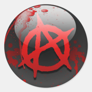 Anarchy Flagga Runt Klistermärke