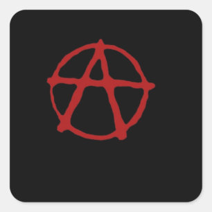 Anarchy. Fyrkantigt Klistermärke