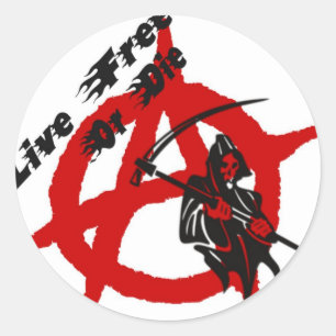 Anarchy Grim Reaper Runt Klistermärke