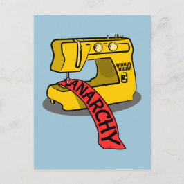 Anarchy Gult Sewing Maskin Vykort