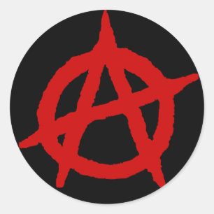 Anarchy in Red Runt Klistermärke