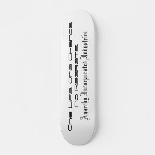 Anarchy Inc - Gammaldags Styrkort Old School Skateboard Bräda 21,6 Cm (Framsida)