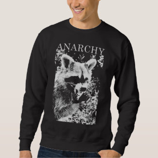 ANARCHY RACCOON FUNNY LÅNG ÄRMAD TRÖJA