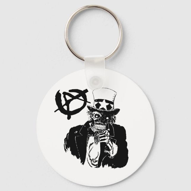 Anarchy Skull Nyckelring (Framsida)
