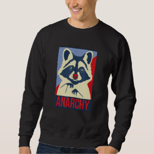 Anarchy Sopor Panda Raccoon Animal Design Lång Ärmad Tröja