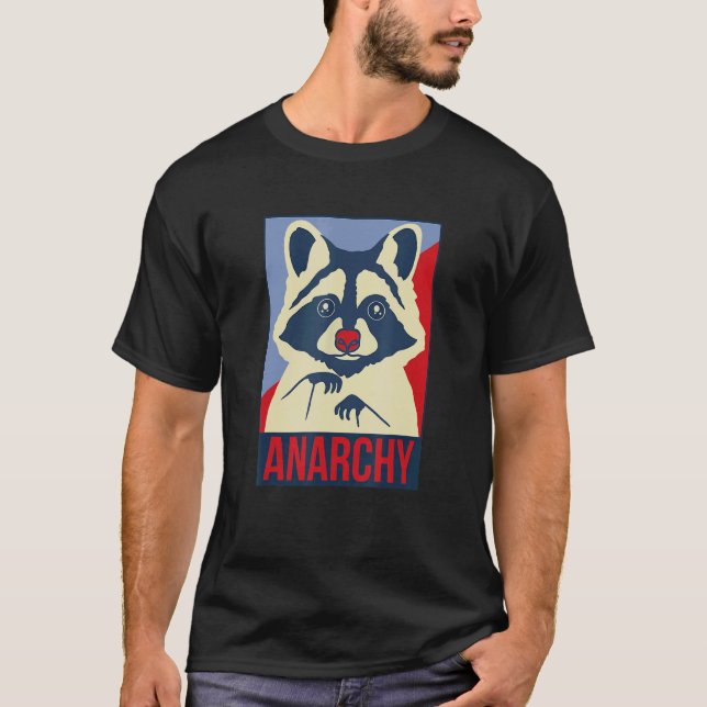 Anarchy Sopor Panda Raccoon Animal Design T Shirt (Framsida)