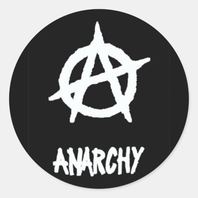 Anarchy Sticker2 Runt Klistermärke (Framsida)