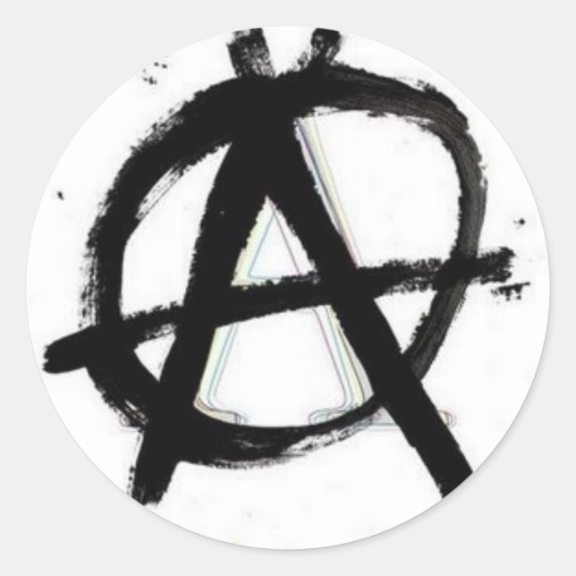 Anarchy Sticker Runt Klistermärke (Framsida)