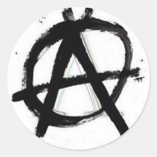 Anarchy Sticker Runt Klistermärke