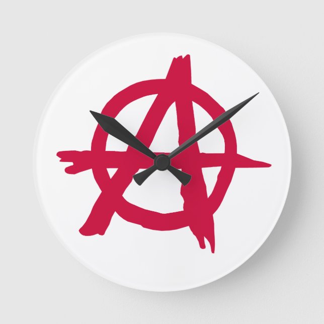 Anarchy SYmbol Rund Klocka (Framsida)