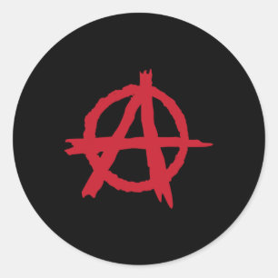Anarkfrihet från Regler protesterar mot regeringen Runt Klistermärke