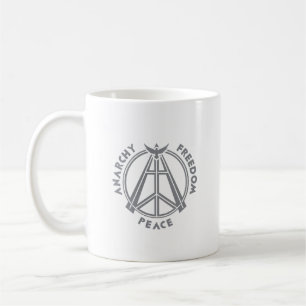 Anarki, frihet och fred: Modern anarkisk symbol Kaffemugg