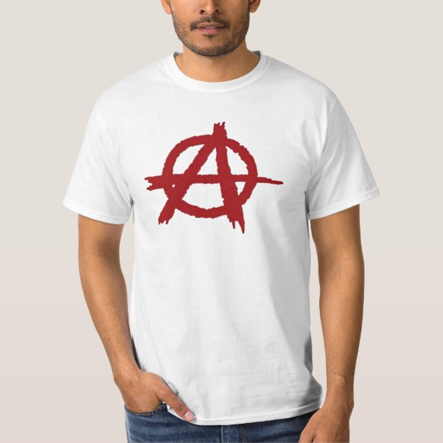 Anarki-rött T-shirt (Framsida)
