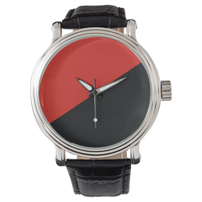 Anarkisk flagga symbol slår kommunismen socialism  armbandsur (Framsida)