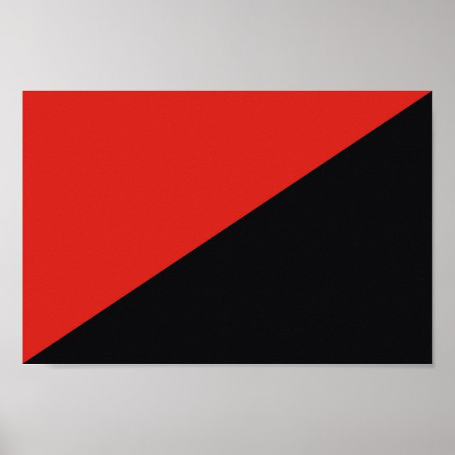 Anarkisk flagga symbol slår kommunismen socialism  poster (Framsidan)